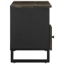 Mueble de TV madera maciza de mango negro 100x33x46 cm by , CD and DVD storage - Ref: Foro24-4017702, Price: 113,11 €, Discou...