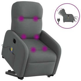 Sillón de masaje eléctrico reclinable elevable tela gris oscuro by , Armchairs - Ref: Foro24-3303003, Price: 336,25 €, Discou...