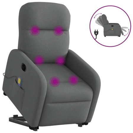 Sillón de masaje eléctrico reclinable elevable tela gris oscuro von , Sessel - Ref: Foro24-3303003, Preis: 359,10 €, Rabatt: %