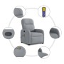 Sillón de masaje reclinable de pie de tela gris claro by , Armchairs - Ref: Foro24-3302982, Price: 266,50 €, Discount: %