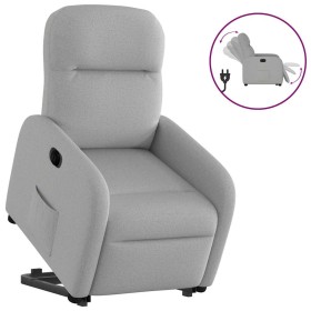 Sillón eléctrico reclinable elevable de tela gris nube de , Sillones - Ref: Foro24-3303001, Precio: 292,17 €, Descuento: %