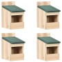 Casa para pájaros 4 unidades madera de abeto 12x16x20 cm