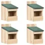 Casa para pájaros 4 unidades madera de abeto 12x16x20 cm de vidaXL, Pajareras - Ref: Foro24-47246, Precio: 60,14 €, Descuento: %