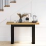 Mesa consola NOAIN patas en U madera maciza pino 120x30x75 cm by , console tables - Ref: Foro24-4100038, Price: 100,90 €, Dis...