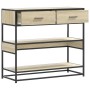 Mesa consola de madera de ingeniería roble Sonoma 90x35x80 cm by , Side tables - Ref: Foro24-849180, Price: 84,69 €, Discount: %