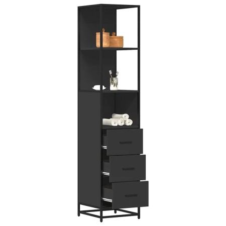 Armario de baño madera contrachapada negro 35x37,5x166 cm von , Badezimmermöbel - Ref: Foro24-849244, Preis: 114,82 €, Rabatt: %