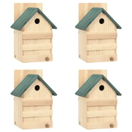 Casa para pájaros 4 unidades madera de abeto 23x19x33 cm de vidaXL, Pajareras - Ref: Foro24-47248, Precio: 61,20 €, Descuento: %