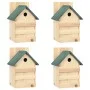 Casa para pájaros 4 unidades madera de abeto 23x19x33 cm de vidaXL, Pajareras - Ref: Foro24-47248, Precio: 61,20 €, Descuento: %