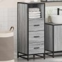 Armario de baño madera contrachapada gris sonoma 35x37,5x100 cm de , Muebles de baño - Ref: Foro24-849252, Precio: 93,74 €, D...