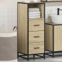 Armario de baño madera contrachapada roble Sonoma 35x37,5x100cm de , Muebles de baño - Ref: Foro24-849250, Precio: 76,12 €, D...