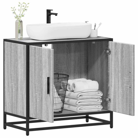 Mueble lavabo baño madera contrachapada sonoma gris 65x33x60 cm by , Bathroom furniture - Ref: Foro24-849267, Price: 64,35 €,...