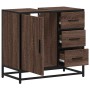 Mueble de lavabo madera de ingeniería roble marrón 65x33x60 cm von , Badezimmermöbel - Ref: Foro24-849278, Preis: 93,41 €, Ra...
