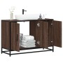 Armario lavabo baño madera ingeniería roble marrón 90x33x60 cm by , Bathroom furniture - Ref: Foro24-849273, Price: 86,67 €, ...