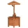 Fir wood well-shaped planter 40x40x84 cm by vidaXL, Lawn Ornaments and Garden Sculptures - Ref: Foro24-47238, Price: 90,65 €,...