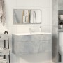 Armario de baño con espejo madera de ingeniería gris hormigón von , Badezimmermöbel - Ref: Foro24-856380, Preis: 81,05 €, Rab...