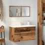 Mueble de baño con espejo de madera antigua madera ingeniería von , Badezimmermöbel - Ref: Foro24-856377, Preis: 88,74 €, Rab...