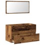 Mueble de baño con espejo de madera antigua madera ingeniería von , Badezimmermöbel - Ref: Foro24-856377, Preis: 88,74 €, Rab...