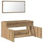 Mueble de baño con espejo de madera ingeniería roble artesanal von , Badezimmermöbel - Ref: Foro24-856382, Preis: 94,88 €, Ra...