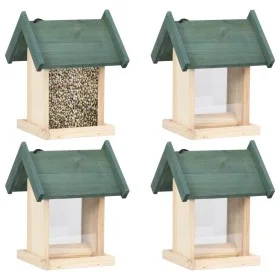 Vogelhäuschen 4 Einheiten aus Tannenholz von vidaXL, Vogel Fütterer - Ref: Foro24-47233, Preis: 28,71 €, Rabatt: %