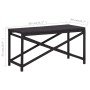 Schwarze Gartenbank aus synthetischem Rattan, 80 cm von vidaXL, Gartenbänke - Ref: Foro24-46207, Preis: 64,14 €, Rabatt: %