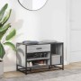Banco zapatero madera de ingeniería gris sonoma 80x40x53,5 cm by , Benches for halls and storage - Ref: Foro24-849227, Price:...