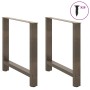 Patas para mesa de centro de acero natural 2 uds 70x(72-73) cm by , Table legs - Ref: Foro24-4013311, Price: 87,41 €, Discoun...