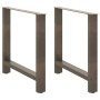 Patas para mesa de centro de acero natural 2 uds 70x(72-73) cm by , Table legs - Ref: Foro24-4013311, Price: 87,41 €, Discoun...