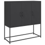 Aparador de acero negro 100,5x39x107 cm de , Aparadores - Ref: Foro24-846536, Precio: 103,83 €, Descuento: %
