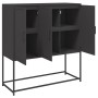 Aparador de acero negro 100,5x39x107 cm de , Aparadores - Ref: Foro24-846536, Precio: 103,83 €, Descuento: %