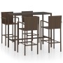 5-Piece Brown Synthetic Rattan Garden Bar Set by vidaXL, Garden sets - Ref: Foro24-3064842, Price: 354,94 €, Discount: %