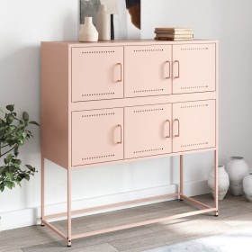 Aparador de acero laminado en frío rosa 100,5x39x107 cm von , Sideboards - Ref: Foro24-846597, Preis: 109,11 €, Rabatt: %