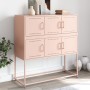 Aparador de acero laminado en frío rosa 100,5x39x107 cm by , Sideboards - Ref: Foro24-846597, Price: 109,11 €, Discount: %