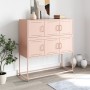 Aparador de acero laminado en frío rosa 100,5x39x107 cm by , Sideboards - Ref: Foro24-846597, Price: 109,11 €, Discount: %
