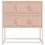 Aparador de acero laminado en frío rosa 100,5x39x107 cm by , Sideboards - Ref: Foro24-846597, Price: 109,11 €, Discount: %