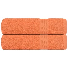Toallas de baño 2 uds naranja 100x150 cm 360 gsm 100% algodón de , Toallas - Ref: Foro24-136908, Precio: 30,53 €, Descuento: %