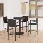 Garten Bar Set 5 Stück synthetisches Rattan schwarz von vidaXL, Gartensets - Ref: Foro24-3064772, Preis: 320,67 €, Rabatt: %