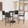 Garten Bar Set 5 Stück synthetisches Rattan schwarz von vidaXL, Gartensets - Ref: Foro24-3064772, Preis: 341,26 €, Rabatt: %