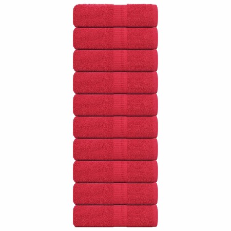 Toallas 10 uds 100% algodón rojo 30x30 cm 360 gsm de , Toallas - Ref: Foro24-136922, Precio: 20,69 €, Descuento: %