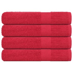 Toallas de sauna 4 uds 100% algodón rojo 80x200 cm 360 gsm von , Handtücher - Ref: Foro24-136936, Preis: 47,88 €, Rabatt: %