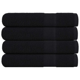 Toallas de sauna 4 uds 100% algodón negro 80x200 cm 360 gsm by , Towels - Ref: Foro24-136960, Price: 54,97 €, Discount: %