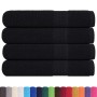 Toallas de sauna 4 uds 100% algodón negro 80x200 cm 360 gsm de , Toallas - Ref: Foro24-136960, Precio: 54,97 €