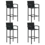 Garten Bar Set 5 Stück synthetisches Rattan schwarz von vidaXL, Gartensets - Ref: Foro24-3064772, Preis: 341,26 €, Rabatt: %