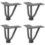 Patas de mesa tipo horquilla 4 uds acero macizo antracita 10 cm by , Table legs - Ref: Foro24-4012430, Price: 29,38 €, Discou...