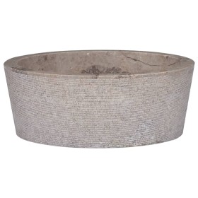 Waschbecken aus grauem Marmor Ø40x15 cm von vidaXL, Sinkt - Ref: Foro24-149179, Preis: 136,09 €, Rabatt: %