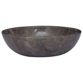 Lavabo gris mármol Ø40x12 cm de vidaXL, Lavabos - Ref: Foro24-149157, Precio: 131,03 €, Descuento: %