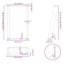 Patas para mesa comedor forma U 2uds acero negro 60x(72-73) cm by , Table legs - Ref: Foro24-4012788, Price: 68,22 €, Discoun...