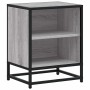 Mesita noche madera de ingeniería gris sonoma 40x31x50 cm metal de , Mesitas de noche - Ref: Foro24-848705, Precio: 37,15 €