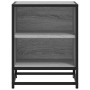 Mesita noche madera de ingeniería gris sonoma 40x31x50 cm metal de , Mesitas de noche - Ref: Foro24-848705, Precio: 37,15 €