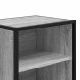 Mesita noche madera de ingeniería gris sonoma 40x31x50 cm metal de , Mesitas de noche - Ref: Foro24-848705, Precio: 37,15 €