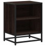 Mesita de noche madera ingeniería roble marrón 40x31x50cm metal by , Nightstands - Ref: Foro24-848707, Price: 37,15 €, Discou...